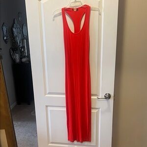 naked wardrobe Red Racerback Maxi Dress